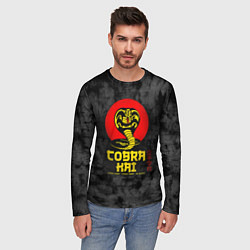 Лонгслив мужской Кобра Кай Змея Иероглифы Сериал, цвет: 3D-принт — фото 2