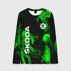 Лонгслив мужской Skoda: Green Smoke, цвет: 3D-принт