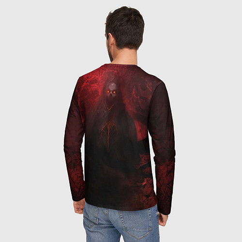 Мужской лонгслив Prey Dark red / 3D-принт – фото 4