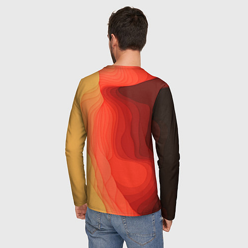 Мужской лонгслив Имитация песка / 3D-принт – фото 4