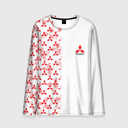 Лонгслив мужской Mitsubishi Mini logo Half pattern, цвет: 3D-принт