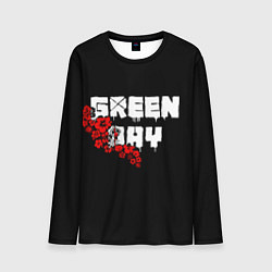 Лонгслив мужской Green day Цветы, цвет: 3D-принт