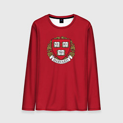 Лонгслив мужской Harvard University - логотип, цвет: 3D-принт