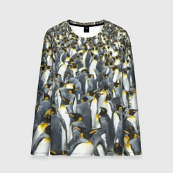 Лонгслив мужской Пингвины Penguins, цвет: 3D-принт