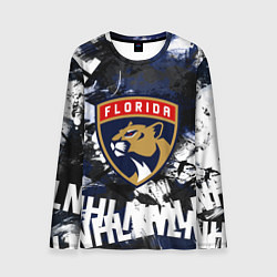 Лонгслив мужской Florida Panthers, Флорида Пантерз, цвет: 3D-принт