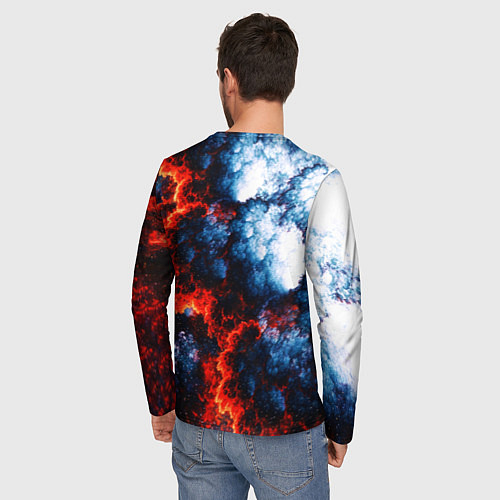 Мужской лонгслив 3D ЯДЕРНЫЙ КОСМИЧЕСКИЙ ВЗРЫВ ОГОНЬ / 3D-принт – фото 4
