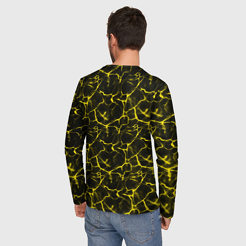 Мужской лонгслив Yellow Ripple Желтая Рябь / 3D-принт – фото 4