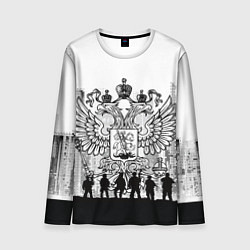 Лонгслив мужской Герб Black&White, цвет: 3D-принт