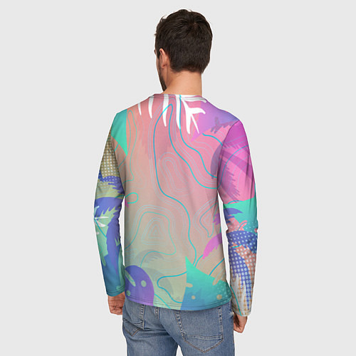 Мужской лонгслив Черепальма / 3D-принт – фото 4