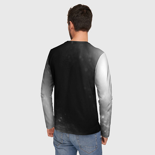 Мужской лонгслив БЫТЬ ДОБРУ - ВАЛЬКНУТ Огонь / 3D-принт – фото 4