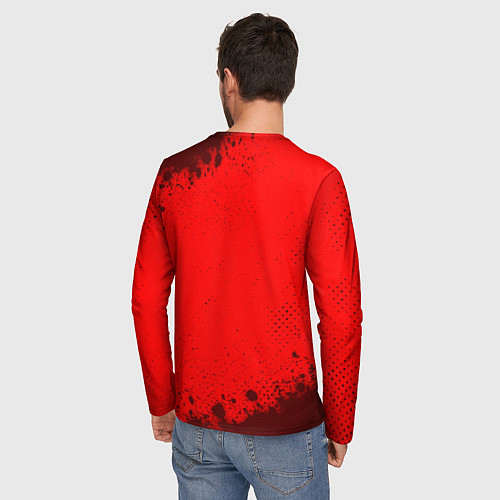 Мужской лонгслив RUSSIA - ГЕРБ Russia Sport Брызги / 3D-принт – фото 4
