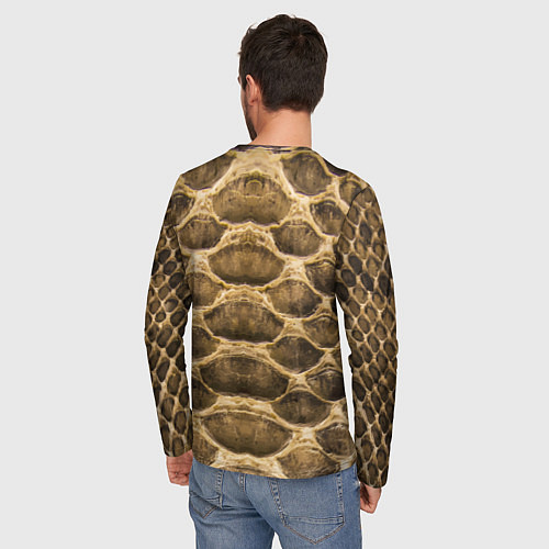 Мужской лонгслив Snake Skin Pattern / 3D-принт – фото 4