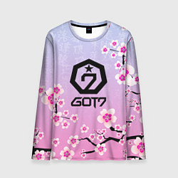 Лонгслив мужской GOT7 ЦВЕТЫ САКУРЫ, цвет: 3D-принт