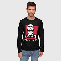Лонгслив мужской FSOCIETY HACKING, цвет: 3D-принт — фото 2