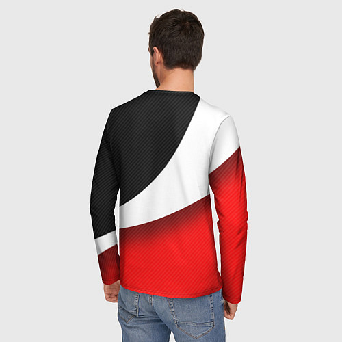 Мужской лонгслив ЯМАХА - СПОРТИВНЫЙ КАРБОН / 3D-принт – фото 4