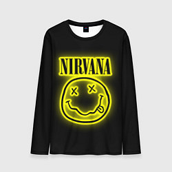 Лонгслив мужской NIRVANA неон, цвет: 3D-принт