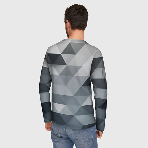 Мужской лонгслив Never give up - Никогда не сдавайся / 3D-принт – фото 4