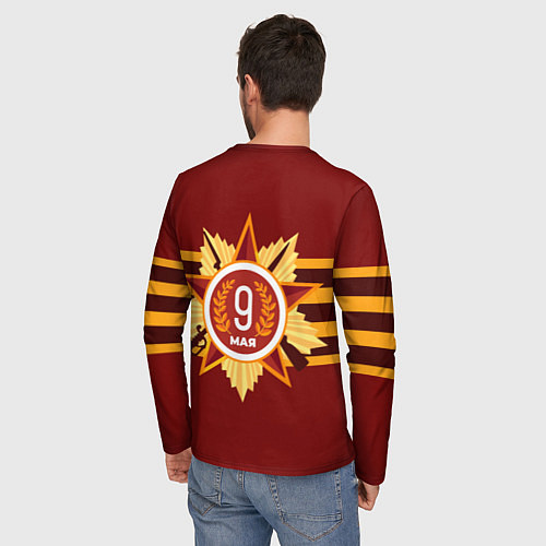 Мужской лонгслив День Победы Звезда / 3D-принт – фото 4
