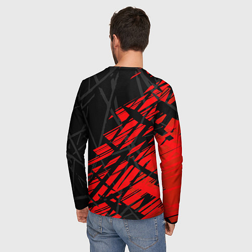 Мужской лонгслив HONDA ХОНДА СОВРЕМЕННЫЙ / 3D-принт – фото 4