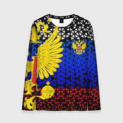 Лонгслив мужской Герб флаг россии, цвет: 3D-принт