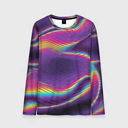 Лонгслив мужской Neon fashion pattern Wave, цвет: 3D-принт