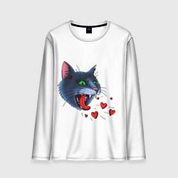 Мужской лонгслив Cat love meow