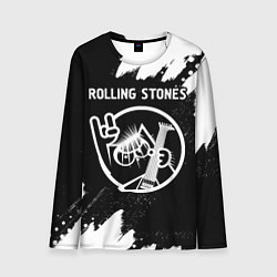 Лонгслив мужской Rolling Stones - КОТ - Краска, цвет: 3D-принт