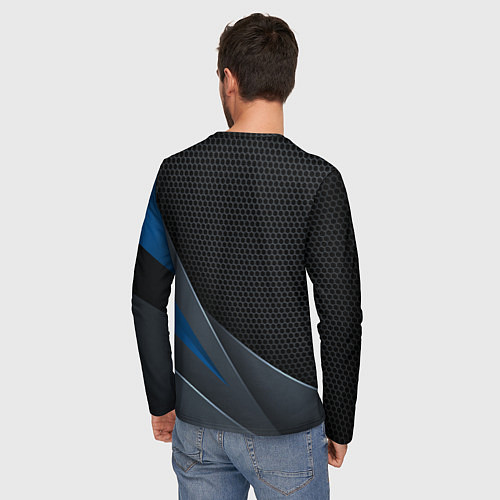 Мужской лонгслив ЧАНГАН SCI-FI BLUE CHANGAN / 3D-принт – фото 4