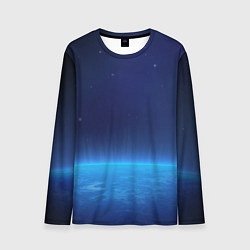 Лонгслив мужской Планета вид из космоса, цвет: 3D-принт