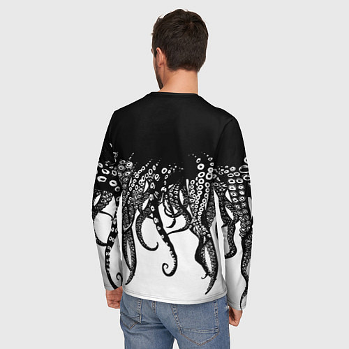 Мужской лонгслив В щупальцах осьминога / 3D-принт – фото 4