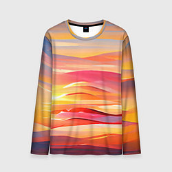 Лонгслив мужской Закатное солнце, цвет: 3D-принт