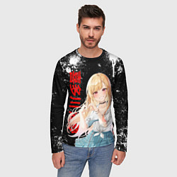 Лонгслив мужской МАРИН КИТАГАВА - БРЫЗГИ КРАСКИ, цвет: 3D-принт — фото 2