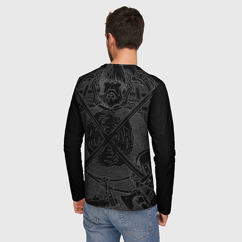 Мужской лонгслив Боевая Русь: русский богатырь / 3D-принт – фото 4