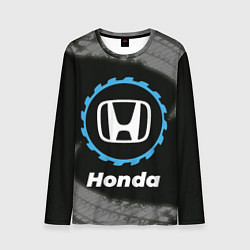 Лонгслив мужской Honda в стиле Top Gear со следами шин на фоне, цвет: 3D-принт