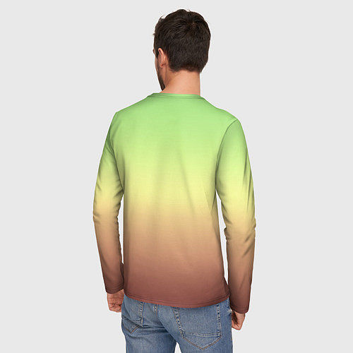 Мужской лонгслив Градиент Фисташки Gradient / 3D-принт – фото 4