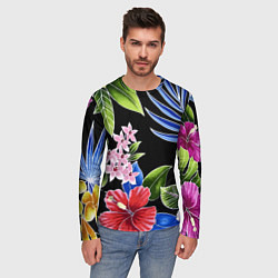 Лонгслив мужской Floral vanguard composition Летняя ночь Fashion tr, цвет: 3D-принт — фото 2