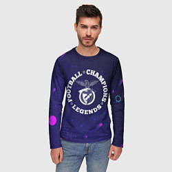 Лонгслив мужской Символ Benfica и круглая надпись Football Legends, цвет: 3D-принт — фото 2