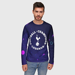 Лонгслив мужской Символ Tottenham и круглая надпись Football Legend, цвет: 3D-принт — фото 2