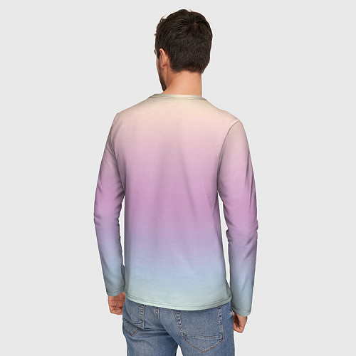 Мужской лонгслив Gradient Pastel / 3D-принт – фото 4