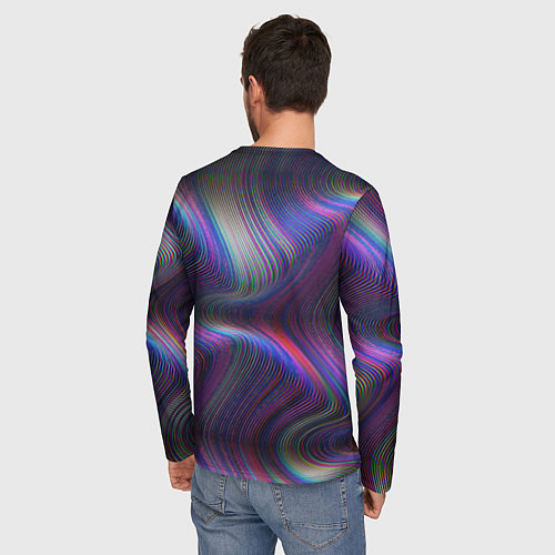 Мужской лонгслив WAVES ILLUSION / 3D-принт – фото 4