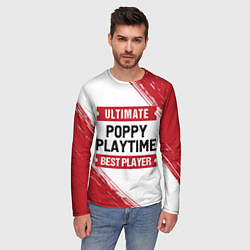 Лонгслив мужской Poppy Playtime: красные таблички Best Player и Ult, цвет: 3D-принт — фото 2