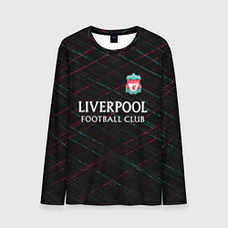 Лонгслив мужской Liverpool ливерпуль чёрточки, цвет: 3D-принт