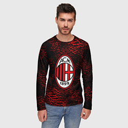 Лонгслив мужской Ac milan фк милан logo, цвет: 3D-принт — фото 2