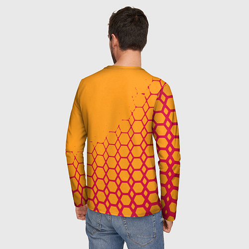 Мужской лонгслив Рома соты / 3D-принт – фото 4