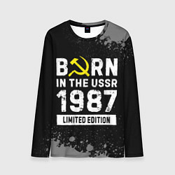 Лонгслив мужской Born In The USSR 1987 year Limited Edition, цвет: 3D-принт