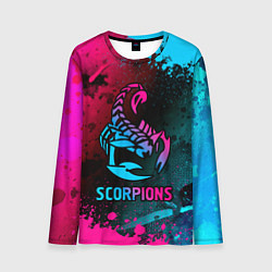Лонгслив мужской Scorpions Neon Gradient, цвет: 3D-принт