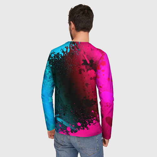 Мужской лонгслив Scorpions Neon Gradient / 3D-принт – фото 4