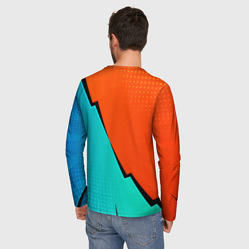 Мужской лонгслив Геометрическая композиция Fashion trend / 3D-принт – фото 4