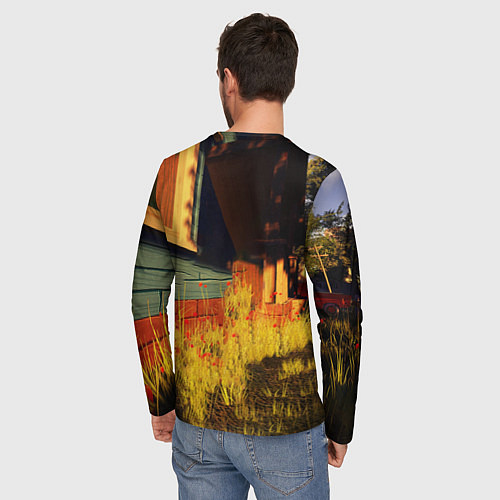 Мужской лонгслив Hello Neighbor Привет сосед Сосед поливает / 3D-принт – фото 4