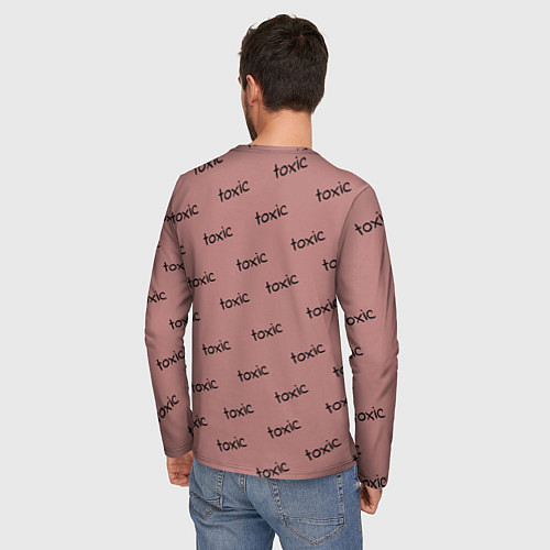 Мужской лонгслив Tоксичный / 3D-принт – фото 4